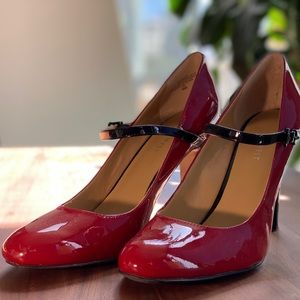 Nine West Red Mary Jane Pumps